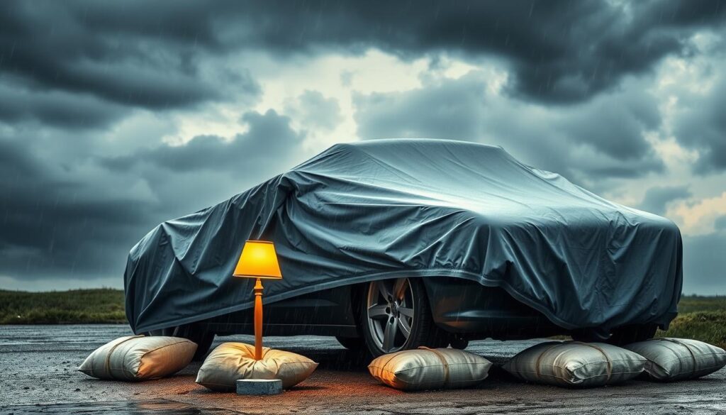 Fahrzeugschutz im Sturm