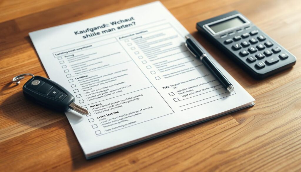 Checkliste Fahrzeugkauf