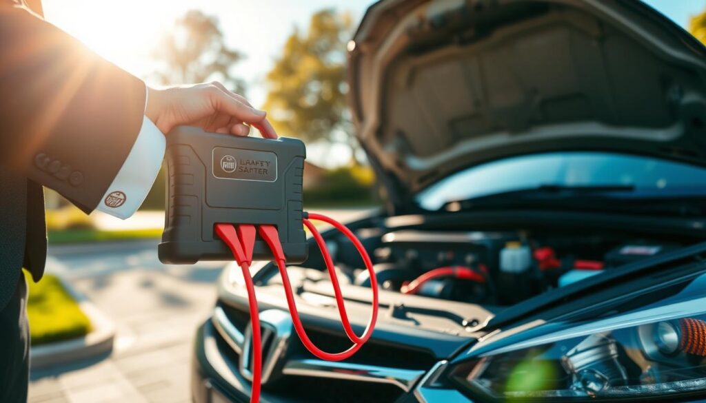 Verwendung eines Starthilfegeräts