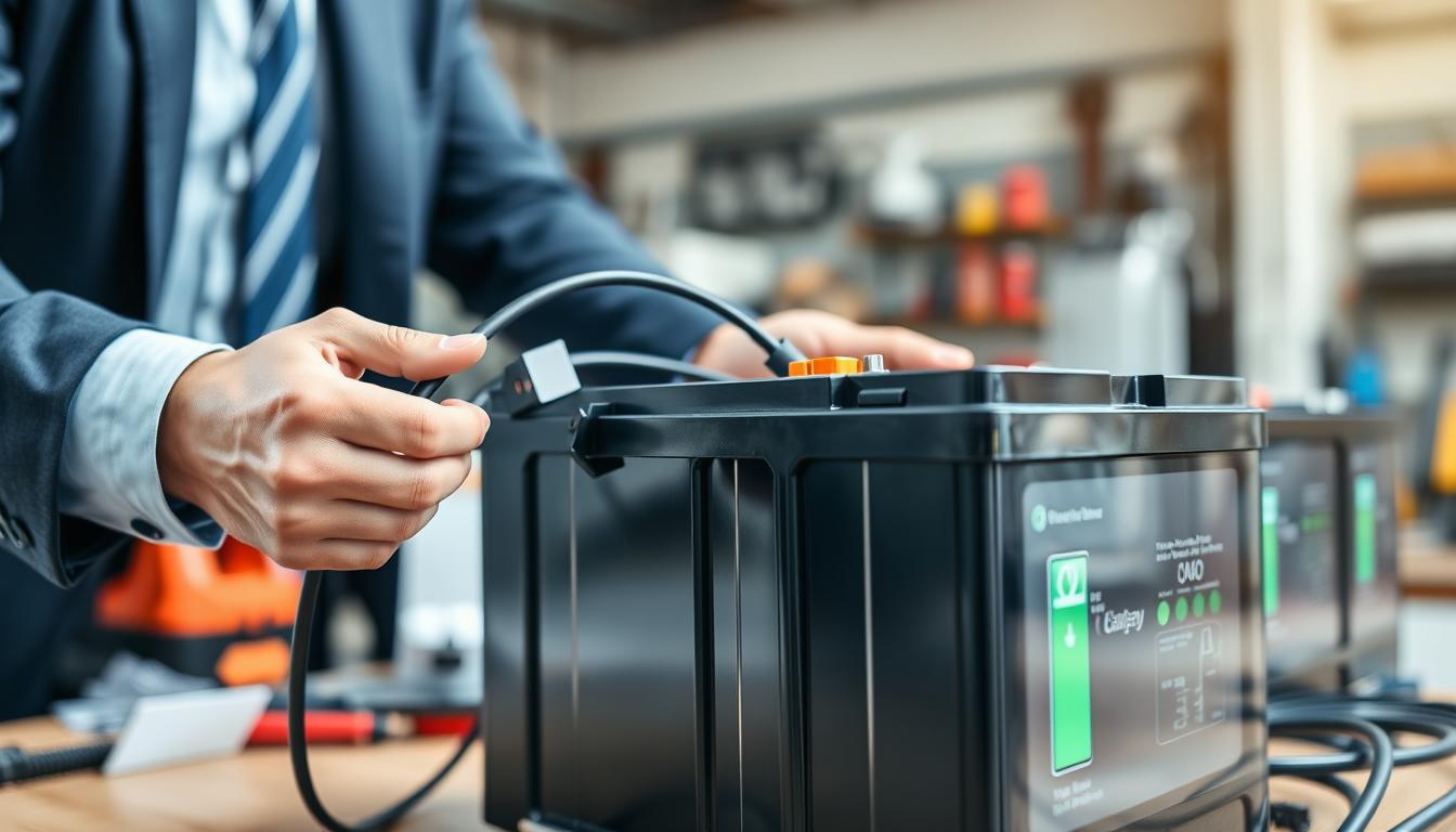 batterie ladegerät anschließen