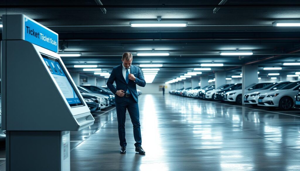 Parkhaus Ticket weg Prävention