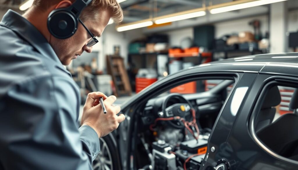 Wartung elektronische Motorleistungsregelung im Fahrzeug